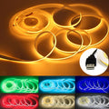 5V USB COB Lamp Strip 320LEDs/M White/Red/Pink/Ice Blue/Yell