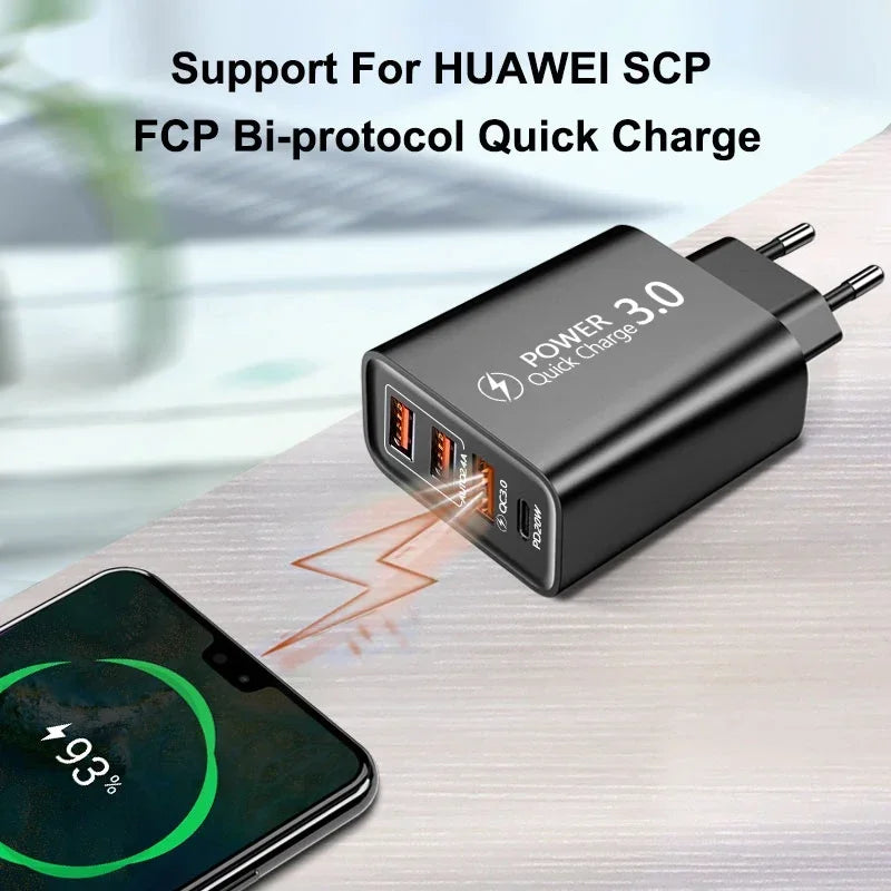 20W 2-Port USB Wall Charger Fast Charging Block Universal PD