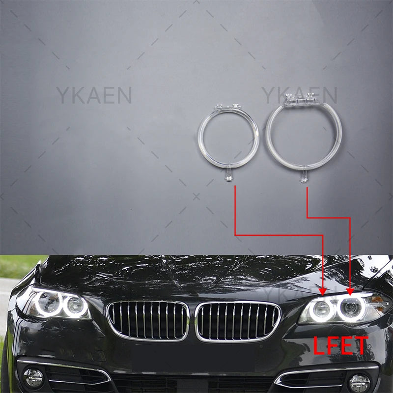 Angel Eyes DRL Light Guide Tube Plate Strip Bar For BMW 5 Series F10 F18 2014-2017 Headlight Daytime Running