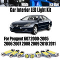 10-Piece LED Interior Light Kit for Peugeot 2000-2005 - Canbus Error-Free Interior Bulbs