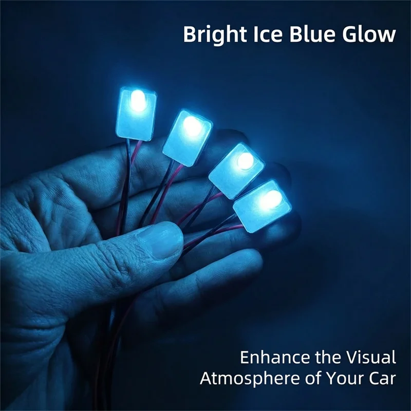 mini size 4Pcs LED Transparent Ambient Light Lamp Body Circu