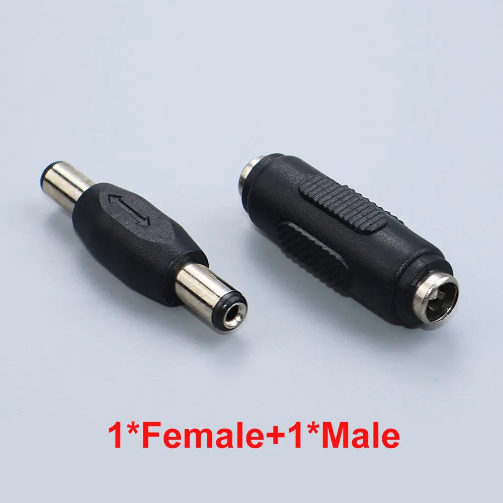 JCD 5.5mm 2.1mm Male Female DC Power Connector 5.5 X 2.1mm Adapter Jack Socket For CCTV Security Camera LED Strip Adaptor