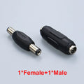 JCD 5.5mm 2.1mm Male Female DC Power Connector 5.5 X 2.1mm Adapter Jack Socket For CCTV Security Camera LED Strip Adaptor