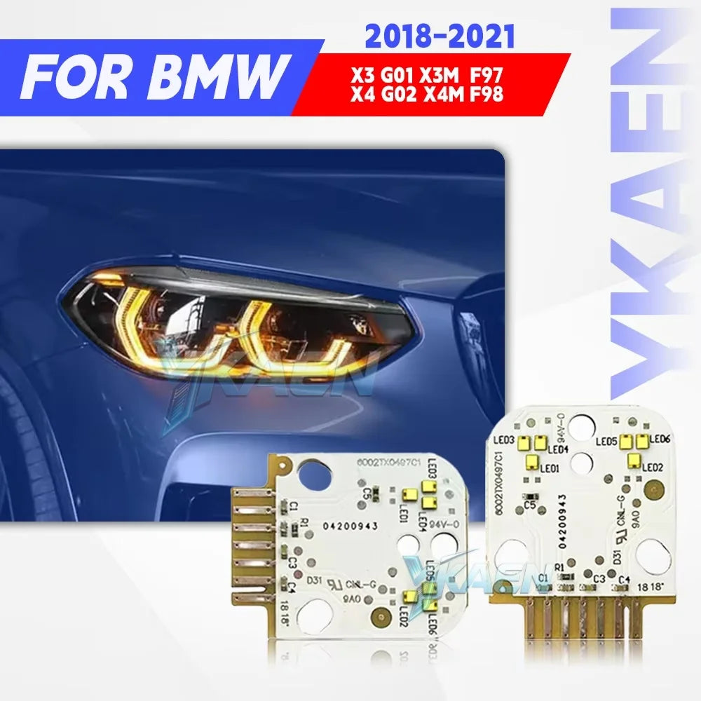 Angel Eyes Daytime Running Lights For 18-21 BMW X3 G01 X3M F97 X4 G02 X4M F98 Adaptive Headlight LED DRL