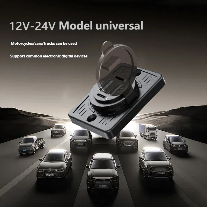 12V-24V Dual USB QC3.0 PD 3.1A/2.1A Car Charger Socket Quick