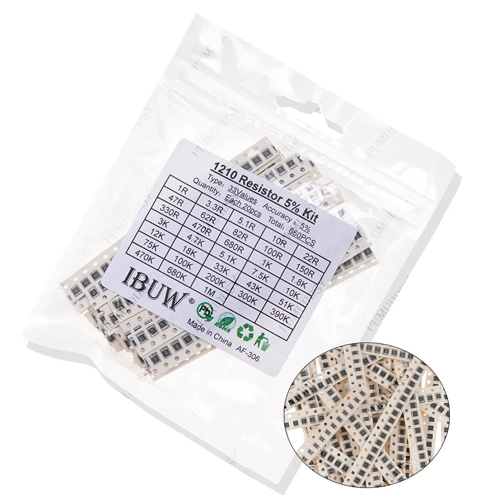 200pcs 660pcs 720pcs 4000pcs 0402 0603 0805 1206 1210 2512 s