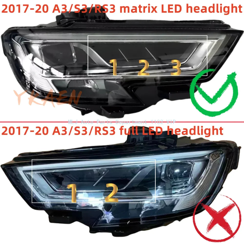 LED Headlight DRL Module 8V0998473B 8V0998474B White Lightsource Angel Eyes Daylight for Audi RS3 S3 A3