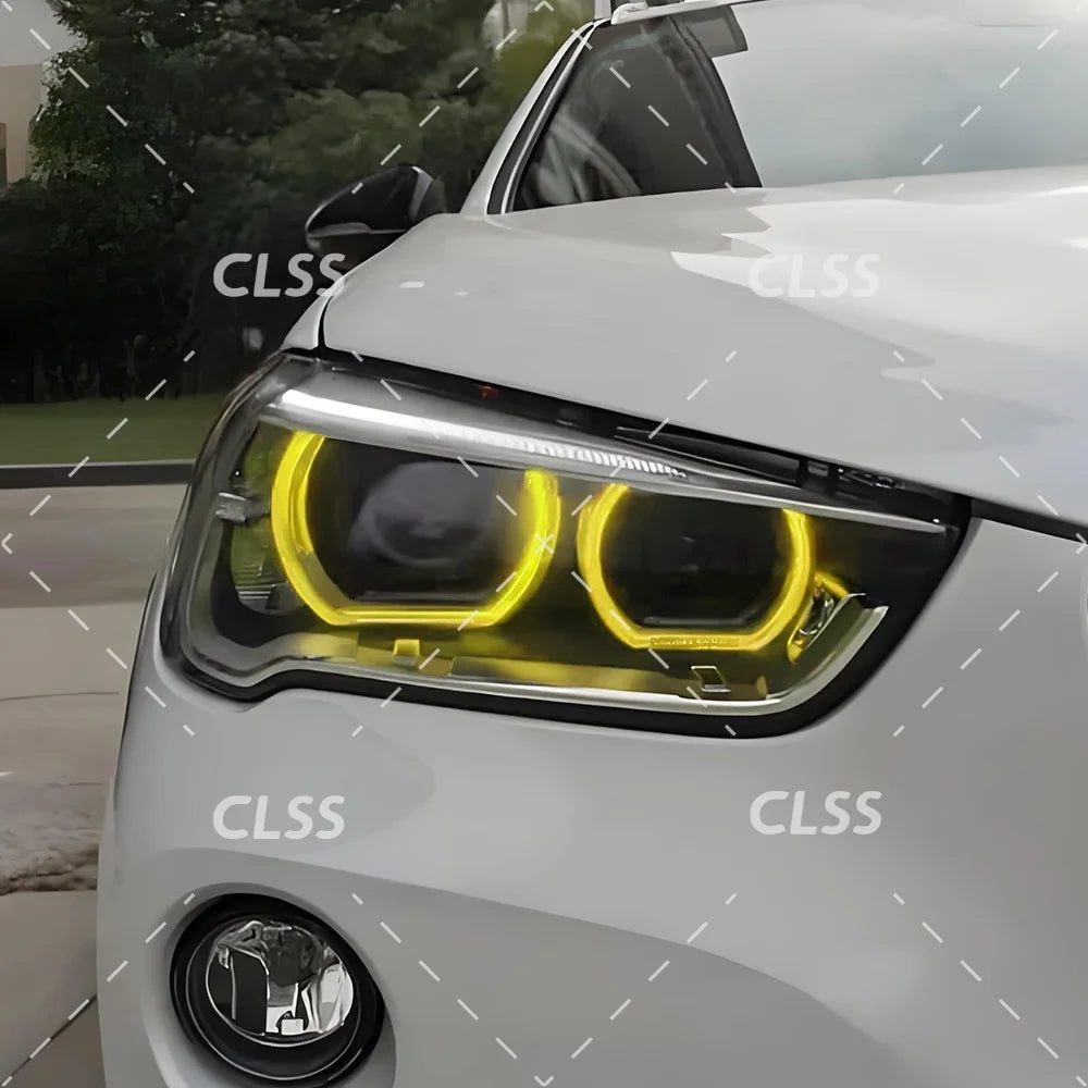 Angel Eye DRL Board 63117428791 For BMW X1 F48 F49 X2 F39 2016-2019 Yellow Blue Amber LED Headlight Daytime