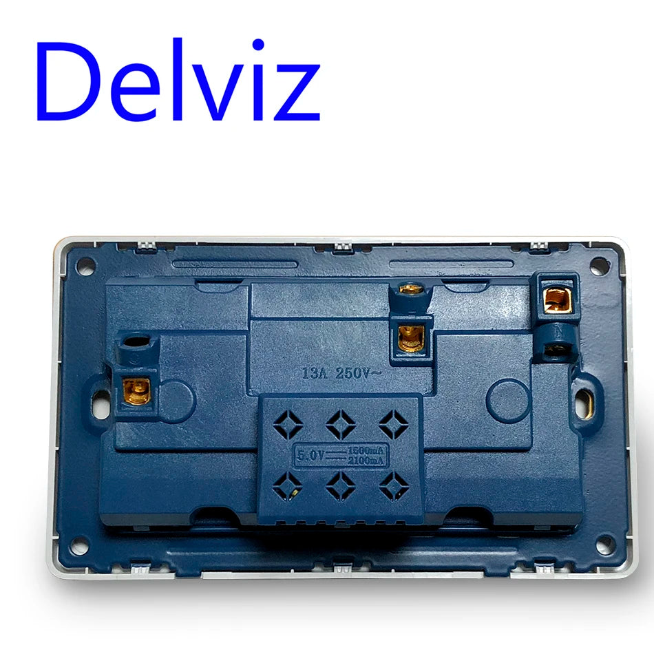 Delviz USB Charging Socket 2.1A Dual USB Port AC 110-250V 13